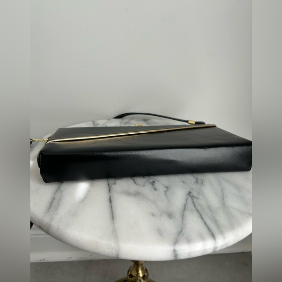 Vintage black and gold purse - convertible clutch, evening bag - Picture 7 of 12